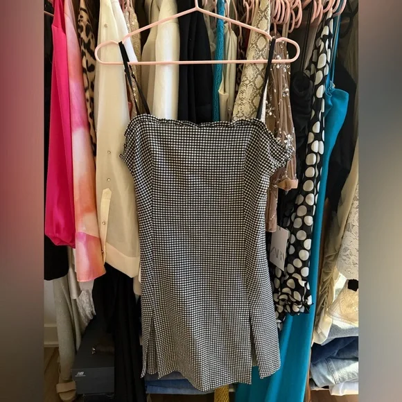 Zara Black and White Checkered Dress - Picture 10 of 11